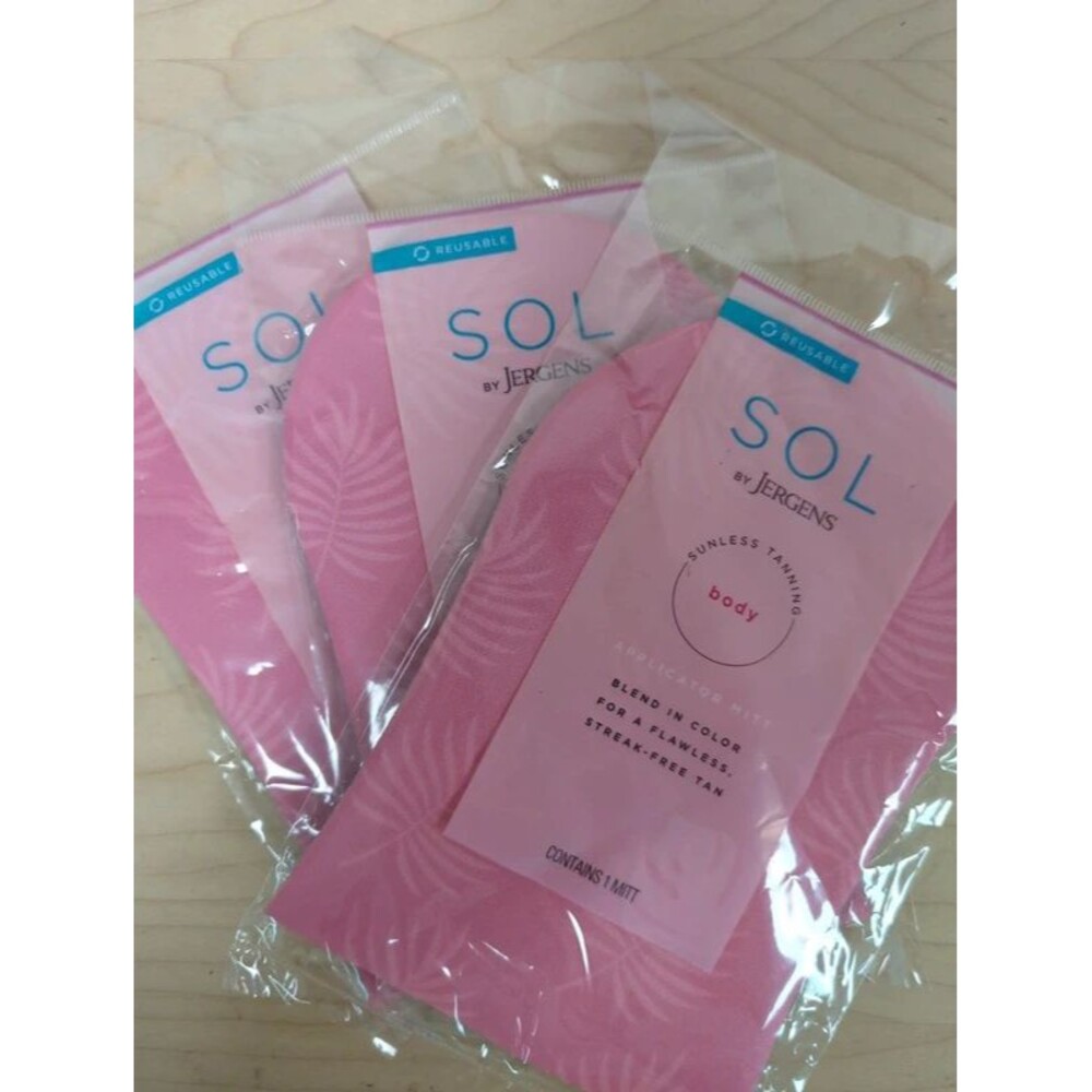Sunless tanning applicator mitt 3 pairs
